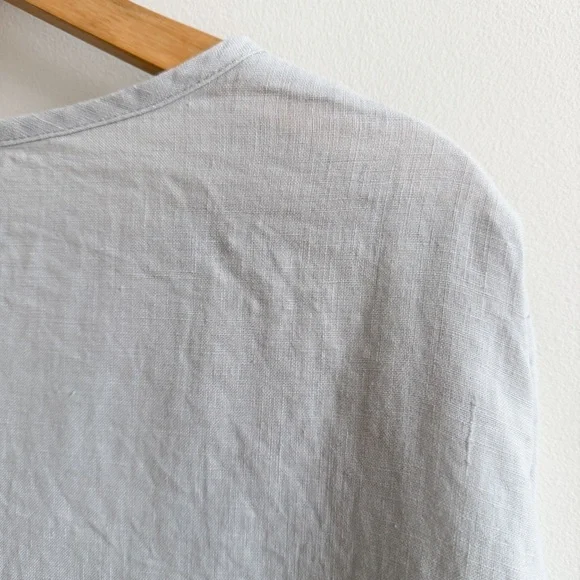 FLAX • Linen Button-Front Top - Picture 6 of 10
